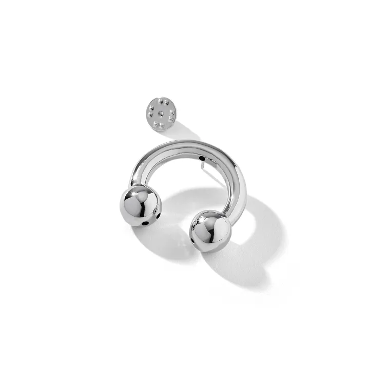 BROCHE BARBELL CIRCULAR EM RÓDIO